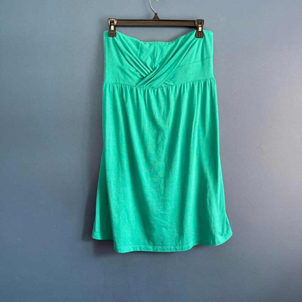 Y2K Cover Up Women's Size Medium Merona Strapless‎ Dress Teal Green Beach Summer